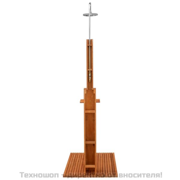 Градински душ, евкалиптово дърво и стомана