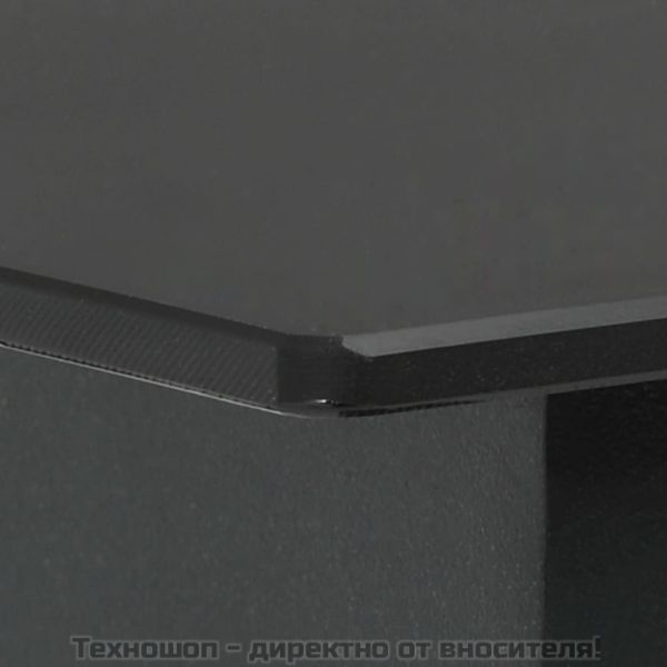 Градински трапезен комплект, 3 части, черно и кафяво