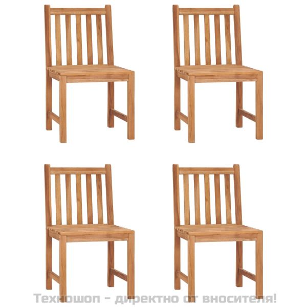 Градински комплект за хранене, 5 части, 150x90 см, масивно тиково дърво