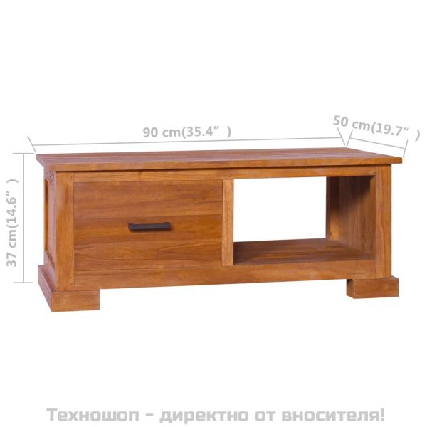ТВ шкаф, 90x50x37 cм, тиково дърво масив