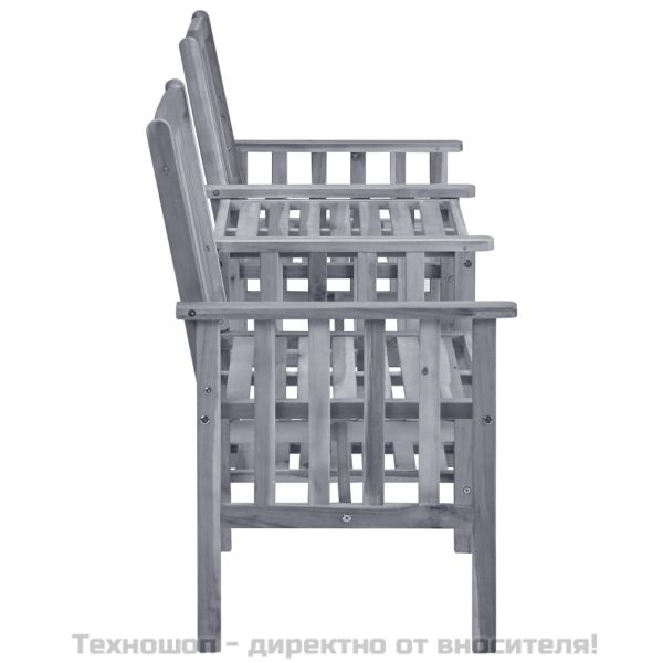 Градински столове с маса за чай, 159x61x92 см, акация масив