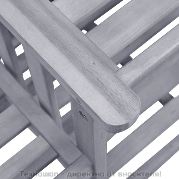 Градински столове с маса за чай, 159x61x92 см, акация масив