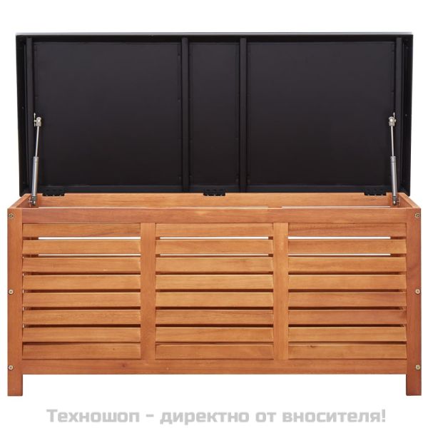Градински сандък за съхранение, 117x50x55 см, евкалипт масив
