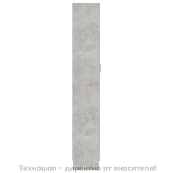 Шкаф витрина, бетонно сив, 82,5x30,5x185,5 см, ПДЧ