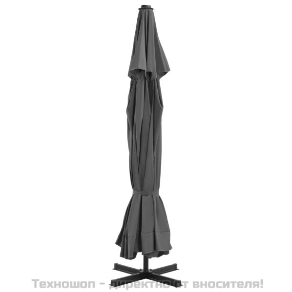 Градински чадър с алуминиев прът, 500 см, антрацит