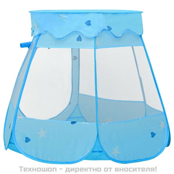 Детска палатка за игра, синя, 102x102x82 см