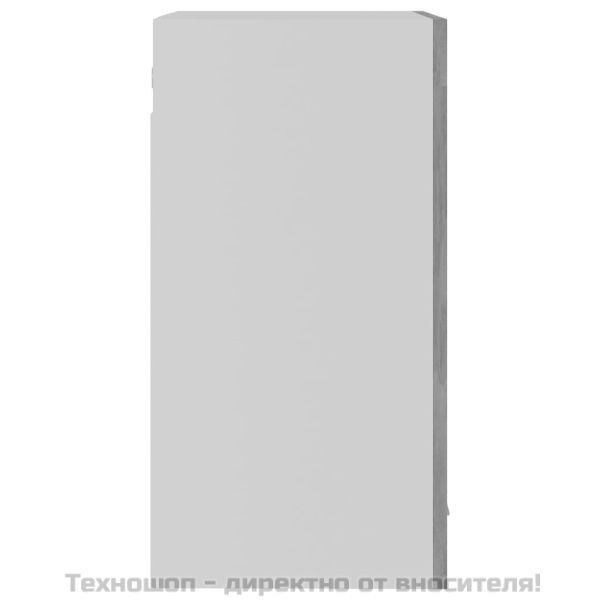 Висящ стъклен шкаф "Lyon", бетонно сив, 40x31x60 см, инженерно дърво