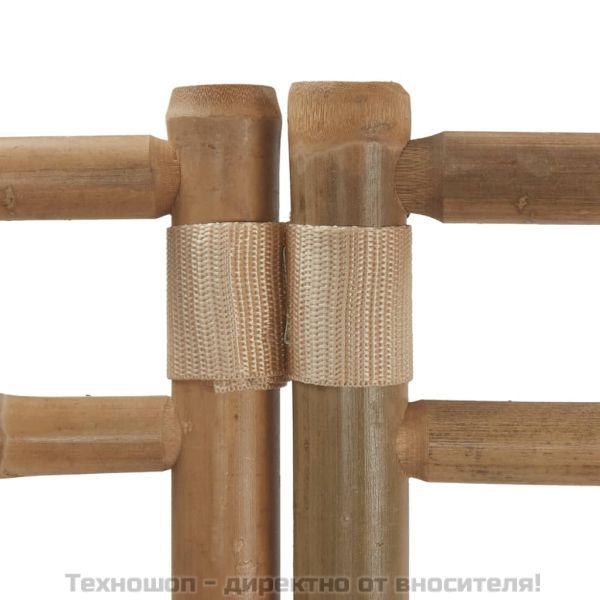 Сгъваема 3-панелна преграда за стая 120 см бамбук и платно