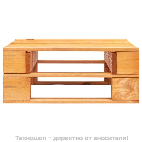 Градинска палетна табуретка, дърво, меденокафява