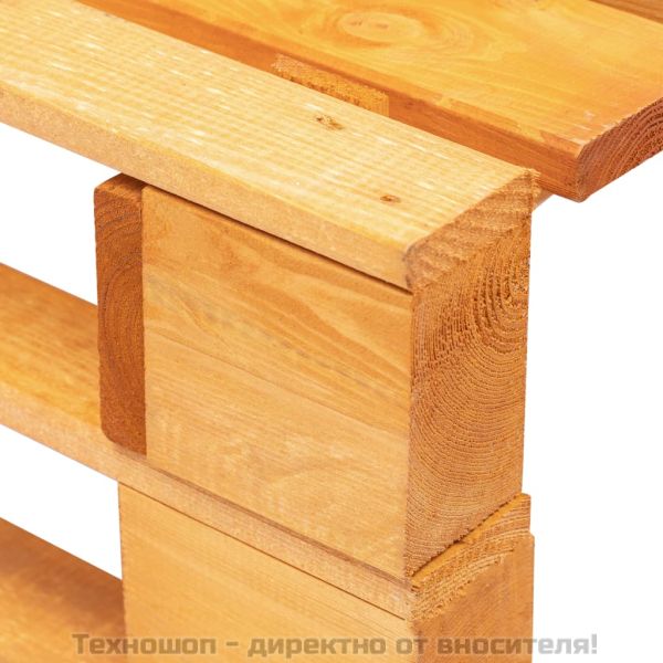 Градинска палетна табуретка, дърво, меденокафява