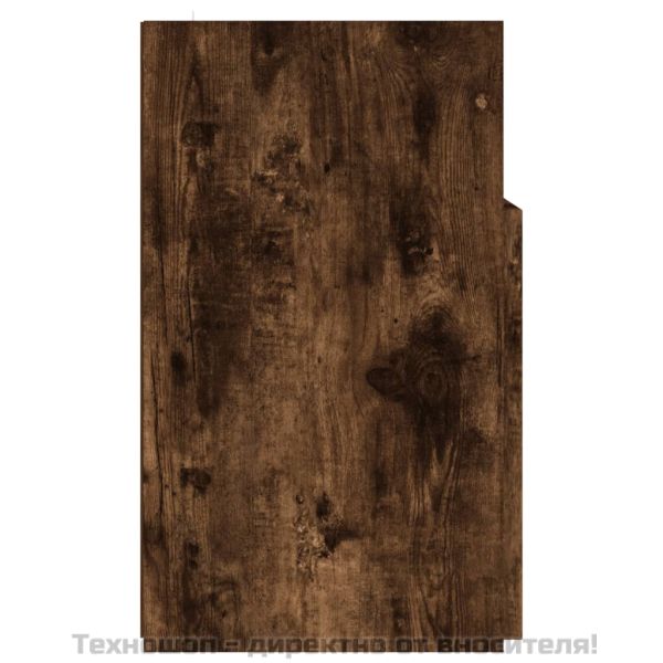 ТВ шкаф с LED осветление, опушен дъб, 120x30x50 см