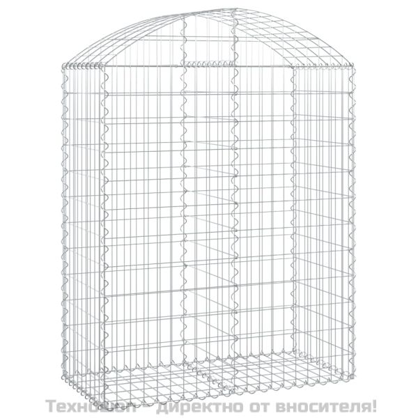 Дъговидна габионна кошница 100x50x120/140 см поцинковано желязо