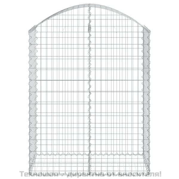 Дъговидна габионна кошница 100x50x120/140 см поцинковано желязо
