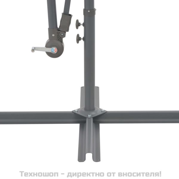 Конзолен градински чадър с алуминиев прът, бордо, 300 см