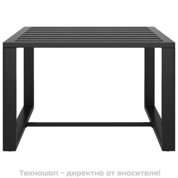 Градински комплект от 3 части с възглавници, алуминий, антрацит