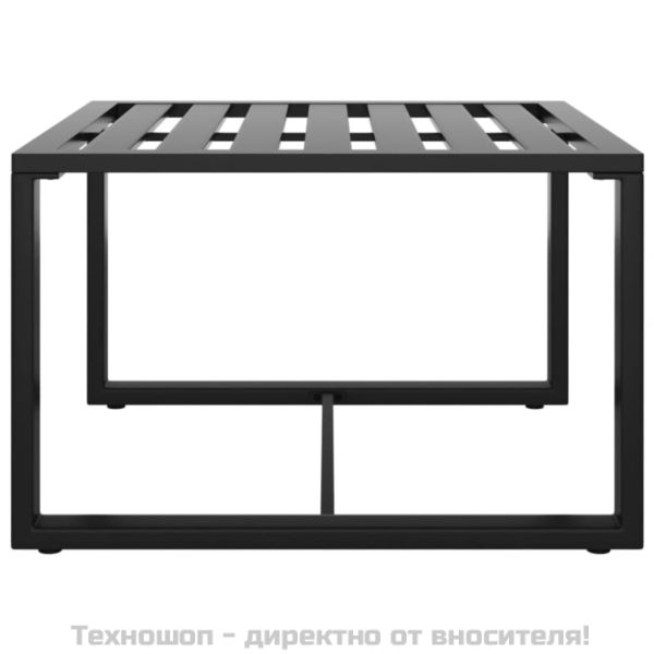 Градински комплект от 3 части с възглавници, алуминий, антрацит