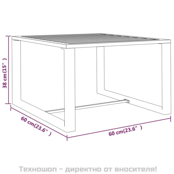 Градински комплект от 3 части с възглавници, алуминий, антрацит