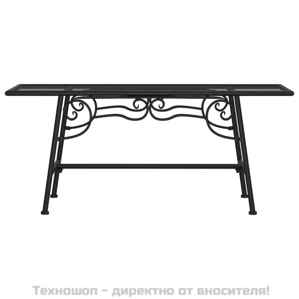 Пейка за дърво, 110 см, черна, стомана