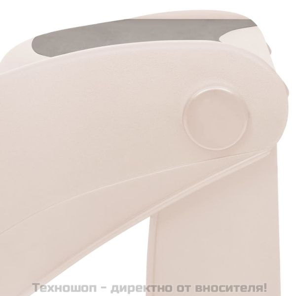 Сгъваема кучешка стълба 3 стъпала кремава 50x38x38 см пластмаса