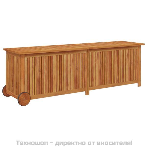Градинска кутия за съхранение колела 150x50x58 см акация масив
