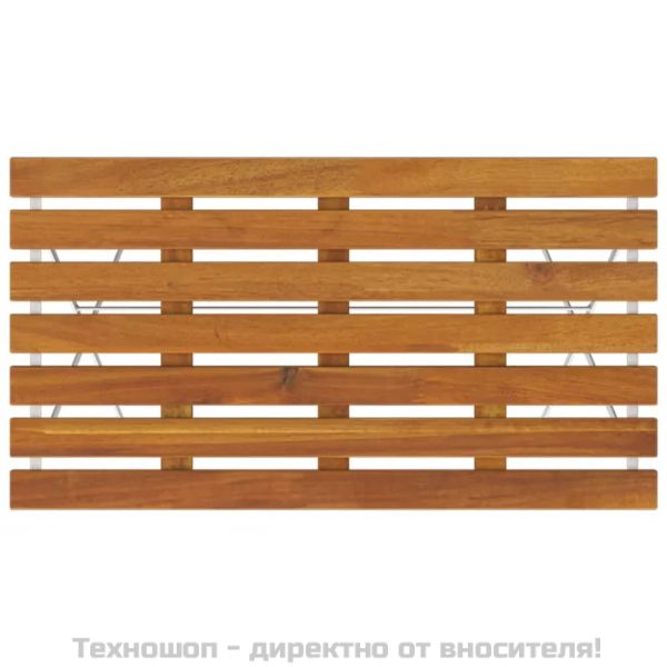 Сгъваема бистро маса, 100x54x71 см, акация масив и стомана