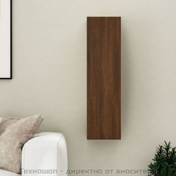 Стенен ТВ шкаф, кафяв дъб, 30,5x30x110 см