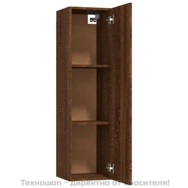 Стенен ТВ шкаф, кафяв дъб, 30,5x30x110 см
