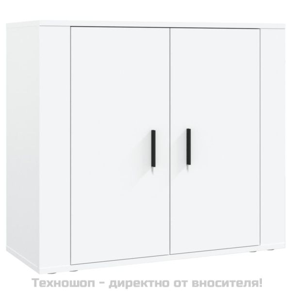 Висок шкаф, бял, инженерно дърво