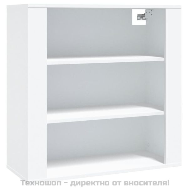 Висок шкаф, бял, инженерно дърво