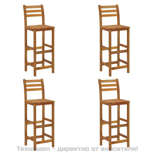 Градински бар комплект от 5 части, акация масив