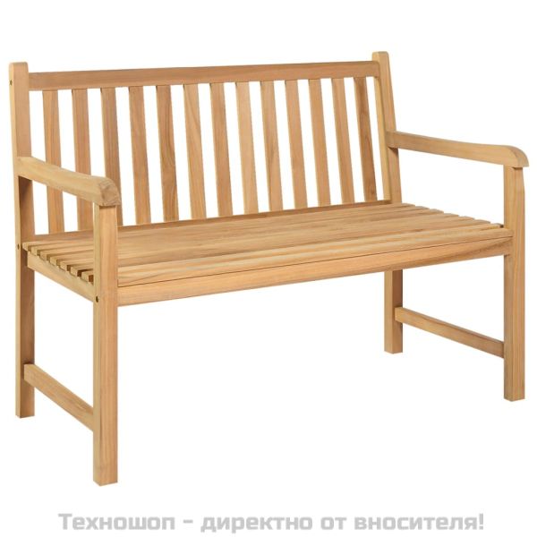 Градински трапезен комплект, 4 части, тиково дърво масив