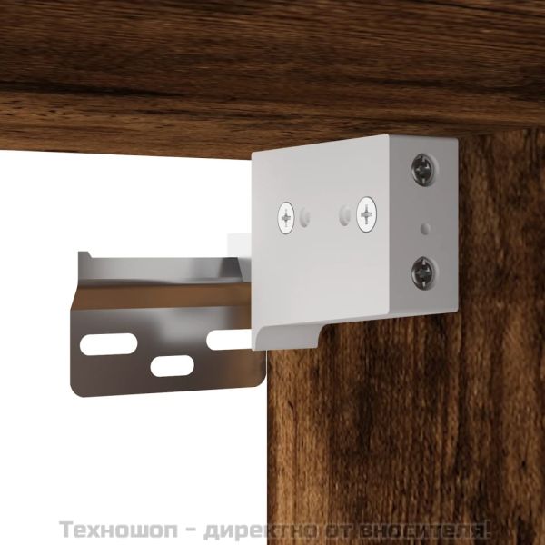 Висок шкаф, опушен дъб, инженерно дърво