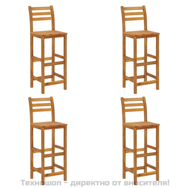 Градински бар комплект от 5 части, акация масив