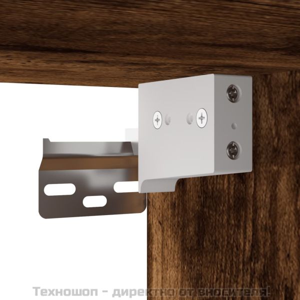 Висок шкаф, опушен дъб, инженерно дърво