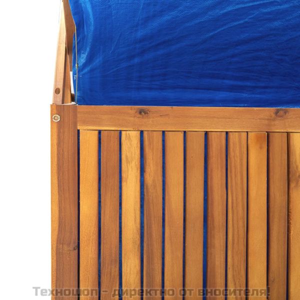 Сандък за съхранение с пергола, 99x50x160 см, акация масив