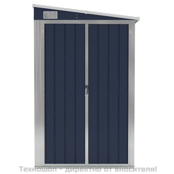 Градинска барака стенен монтаж антрацит 118x288x178 см стомана