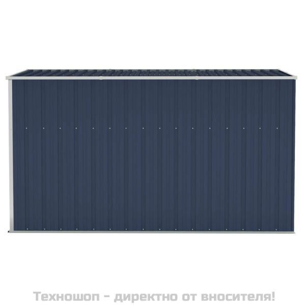 Градинска барака стенен монтаж антрацит 118x288x178 см стомана