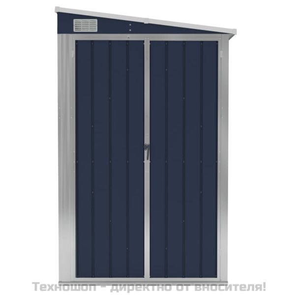 Градинска барака стенен монтаж антрацит 118x194x178 см стомана