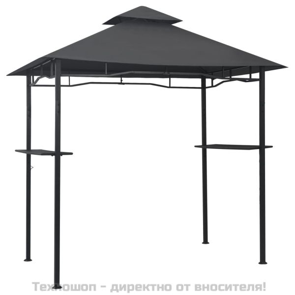 Навес за барбекю, 240x150x255 см, антрацит, стомана