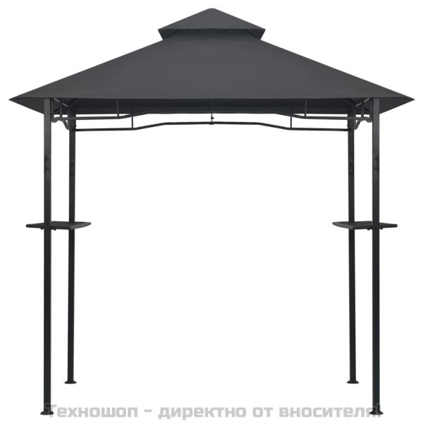 Навес за барбекю, 240x150x255 см, антрацит, стомана