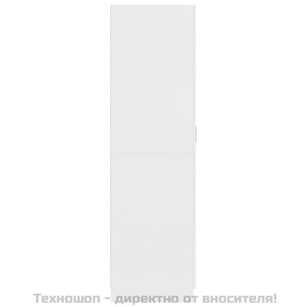 Гардероб, бял, 80x52x180 см, инженерно дърво