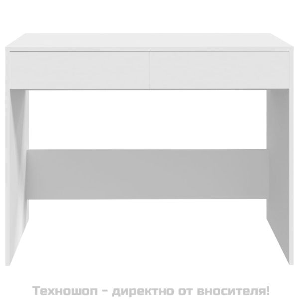 Бюро, бяло, 101x50x76,5 см, инженерно дърво