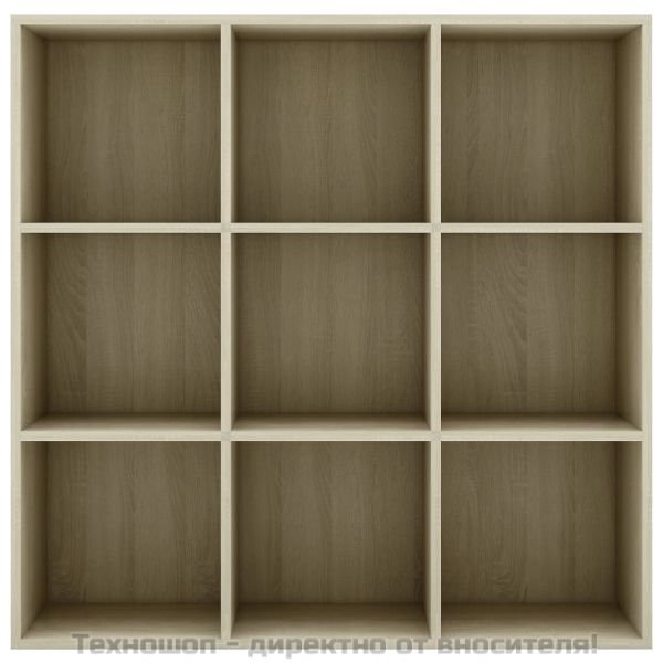 Шкаф библиотека, дъб сонома, 98x30x98 см, ПДЧ