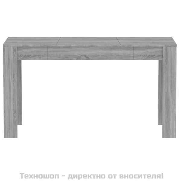 Трапезна маса, сив сонома, 140x74,5x76 см, инженерно дърво