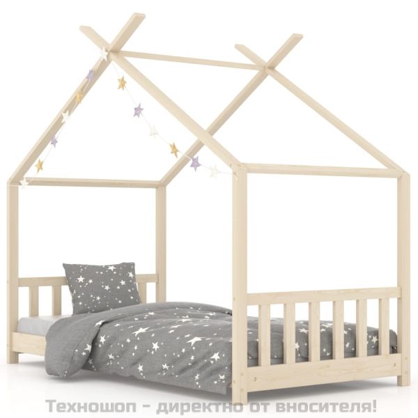 Рамка за детско легло, бор масив, 70x140 см