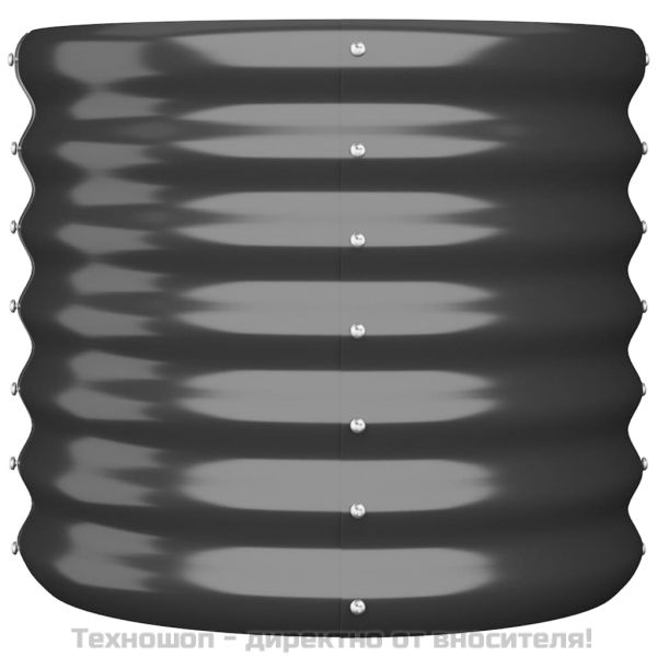 Градински плантер поцинкована стомана 40x40x36см антрацит