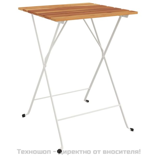 Сгъваем бистро комплект от 3 части, акация масив и стомана