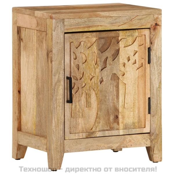 Нощно шкафче, 40x30x50 см, мангово дърво масив