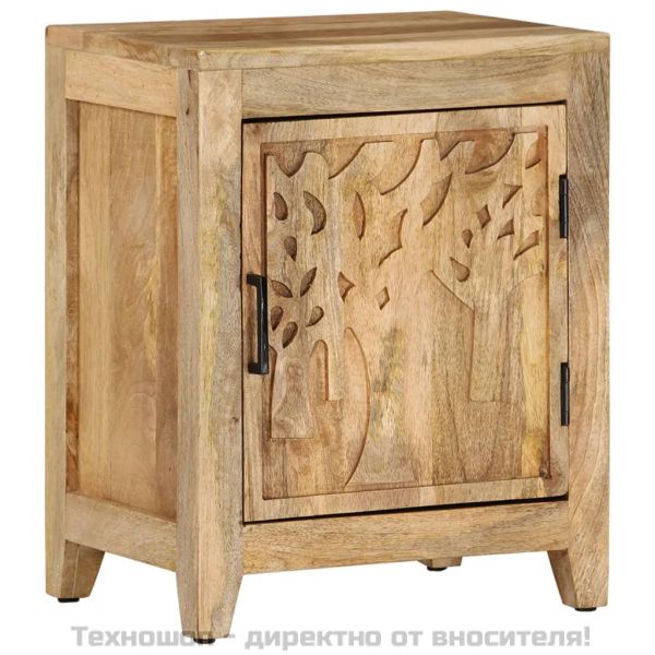 Нощно шкафче, 40x30x50 см, мангово дърво масив