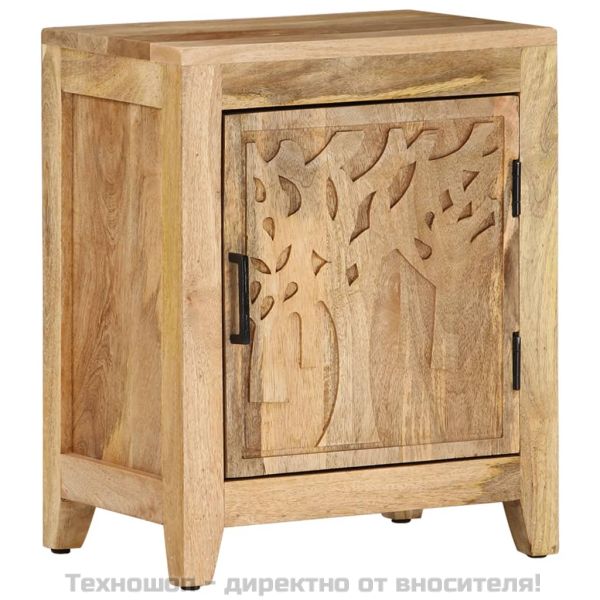 Нощно шкафче, 40x30x50 см, мангово дърво масив